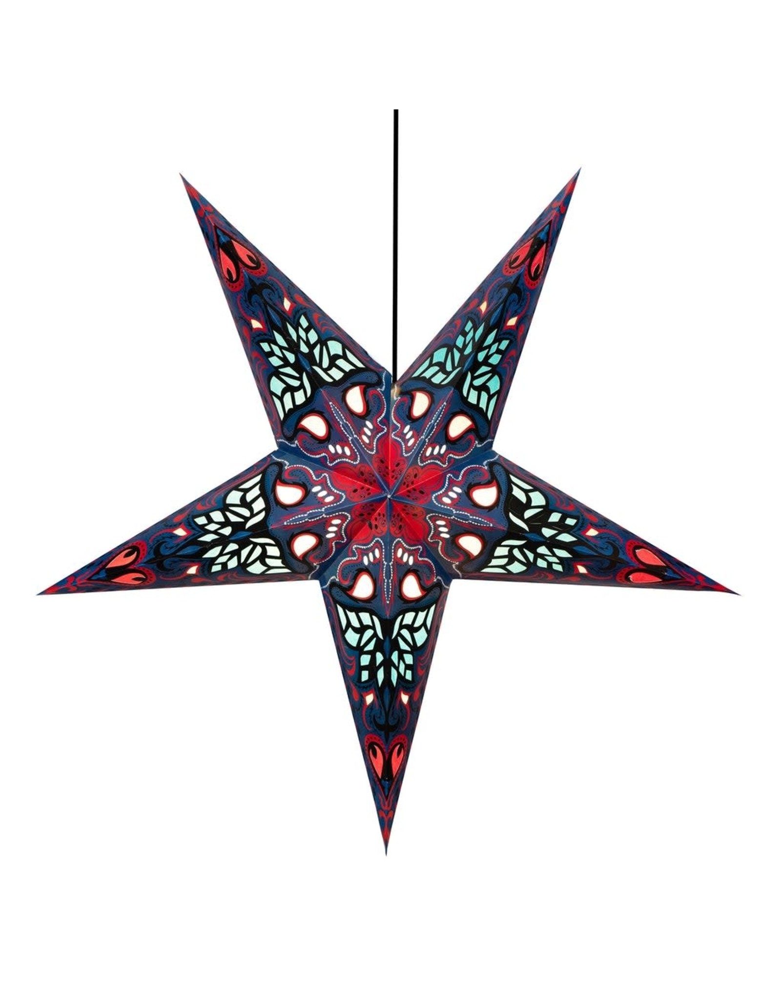Trade roots Om Paper Star Lantern - India