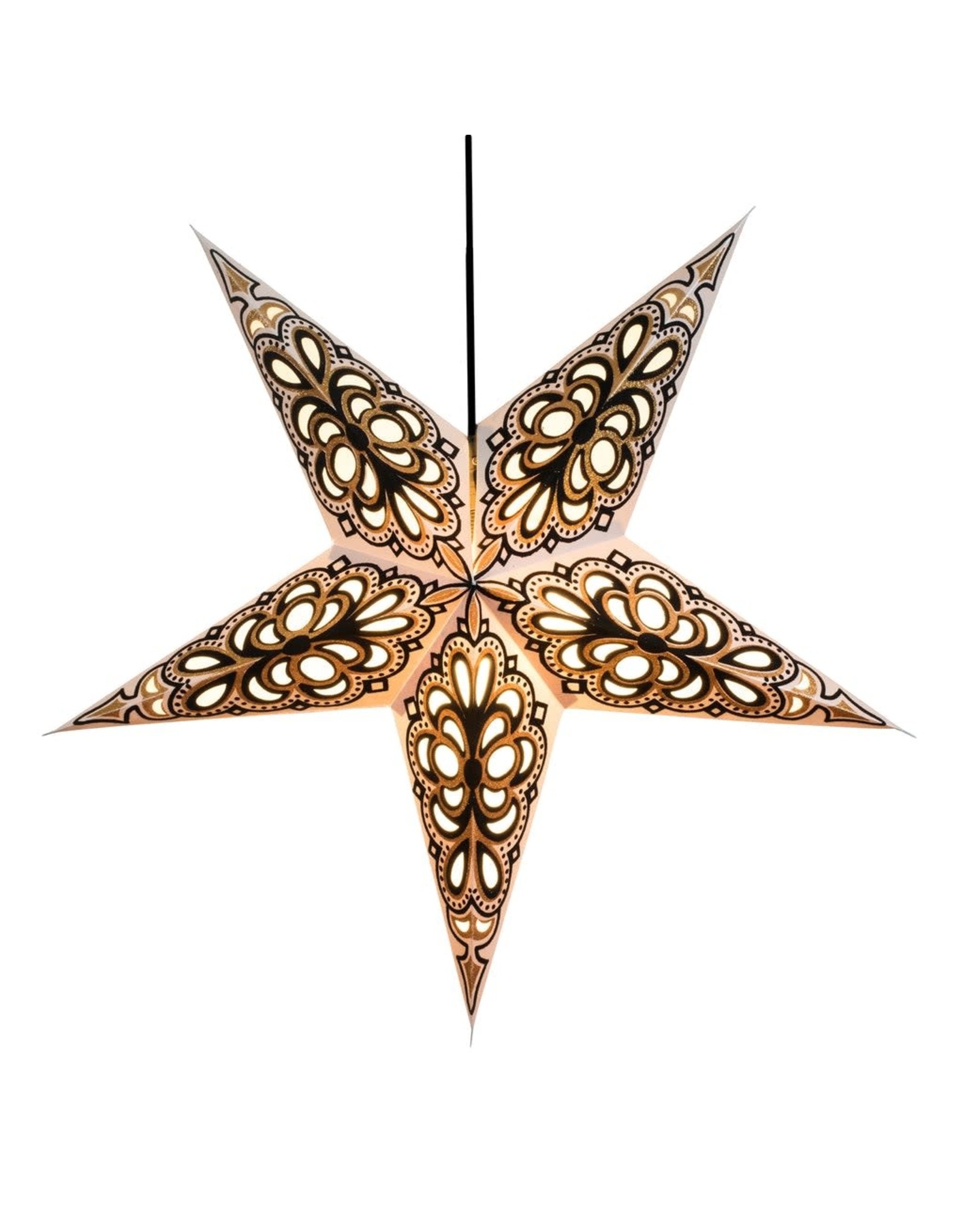 Trade roots Om Paper Star Lantern - India