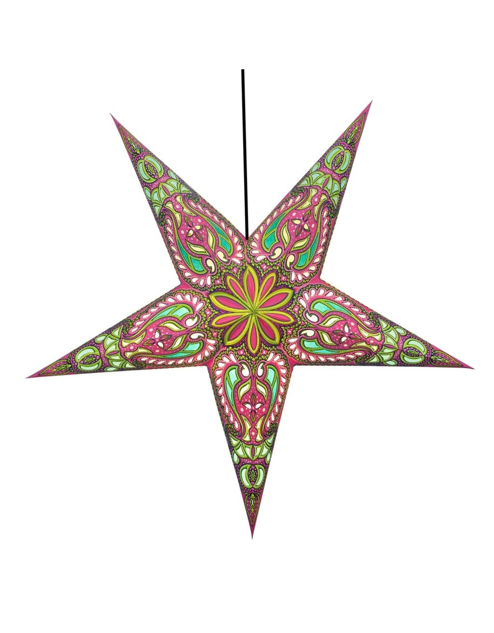 Trade roots Om Paper Star Lantern - India