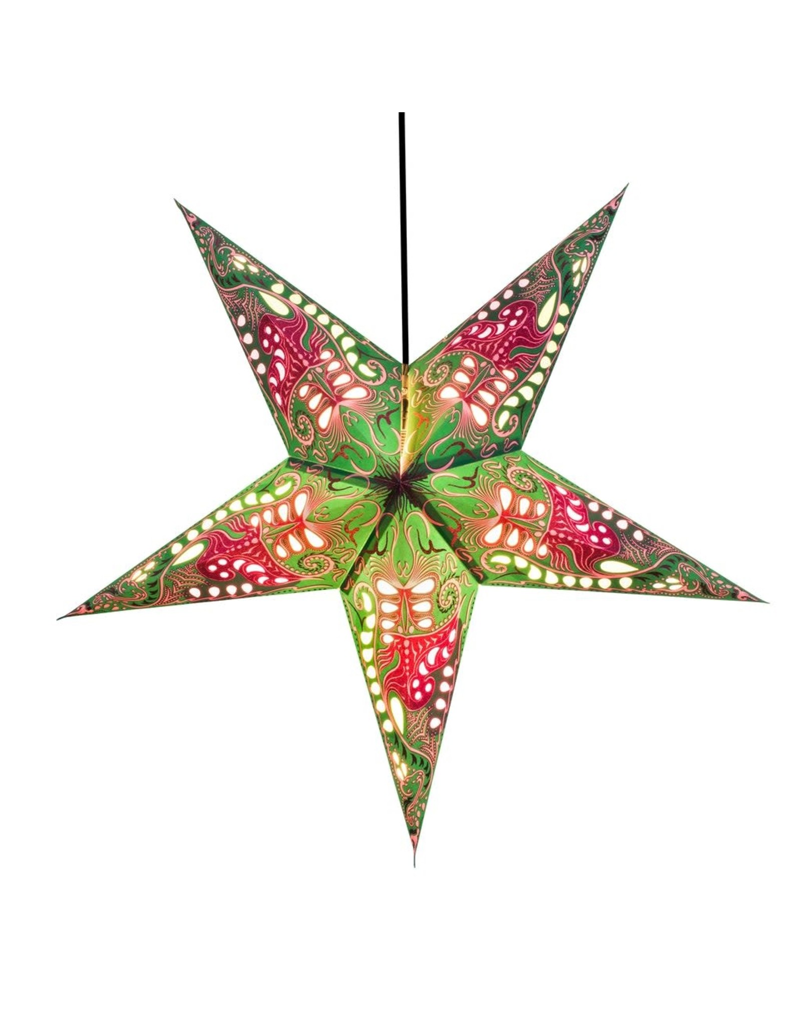 Trade roots Om Paper Star Lantern - India