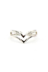 Trade roots Sterling Double V Ring, Peru