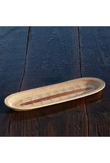 Trade roots Baguette Oval Tray with Palm Leaf Center, Cambodia