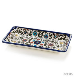 Trade roots Ceramic Rectangle Tray, West Bank