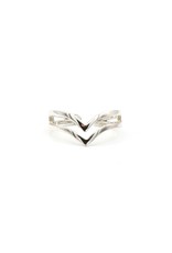 Trade roots Sterling Double V Ring, Peru