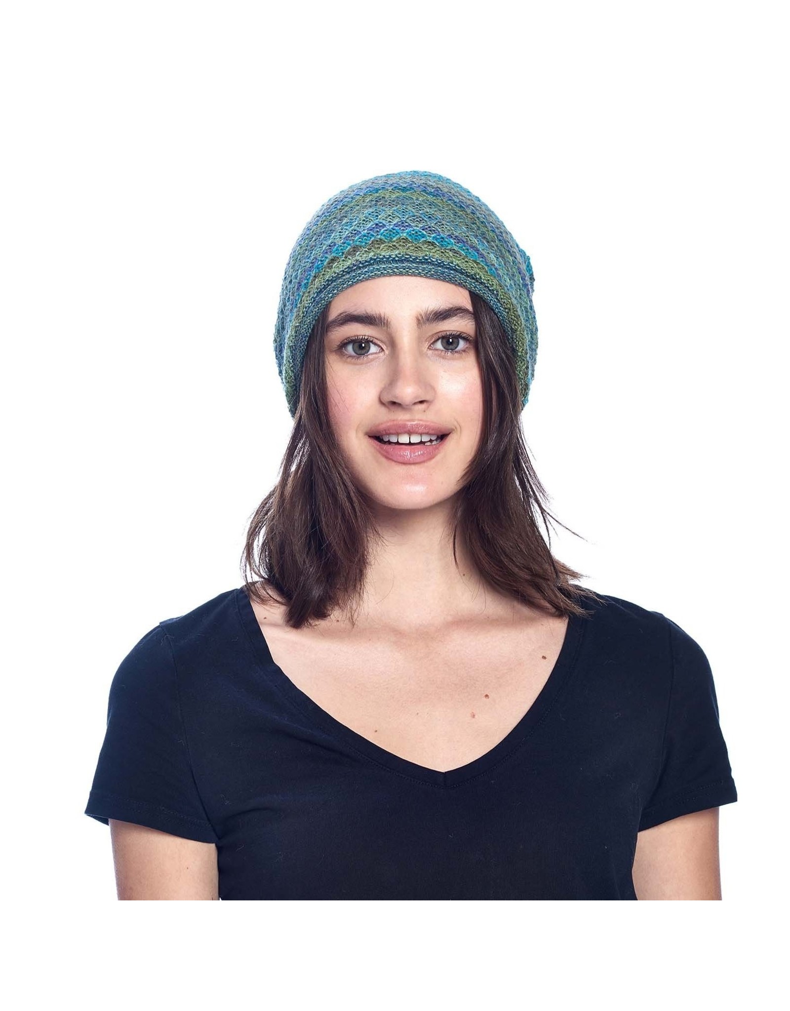 Trade roots Alpaca Beanie Printed, Seaweed, Peru