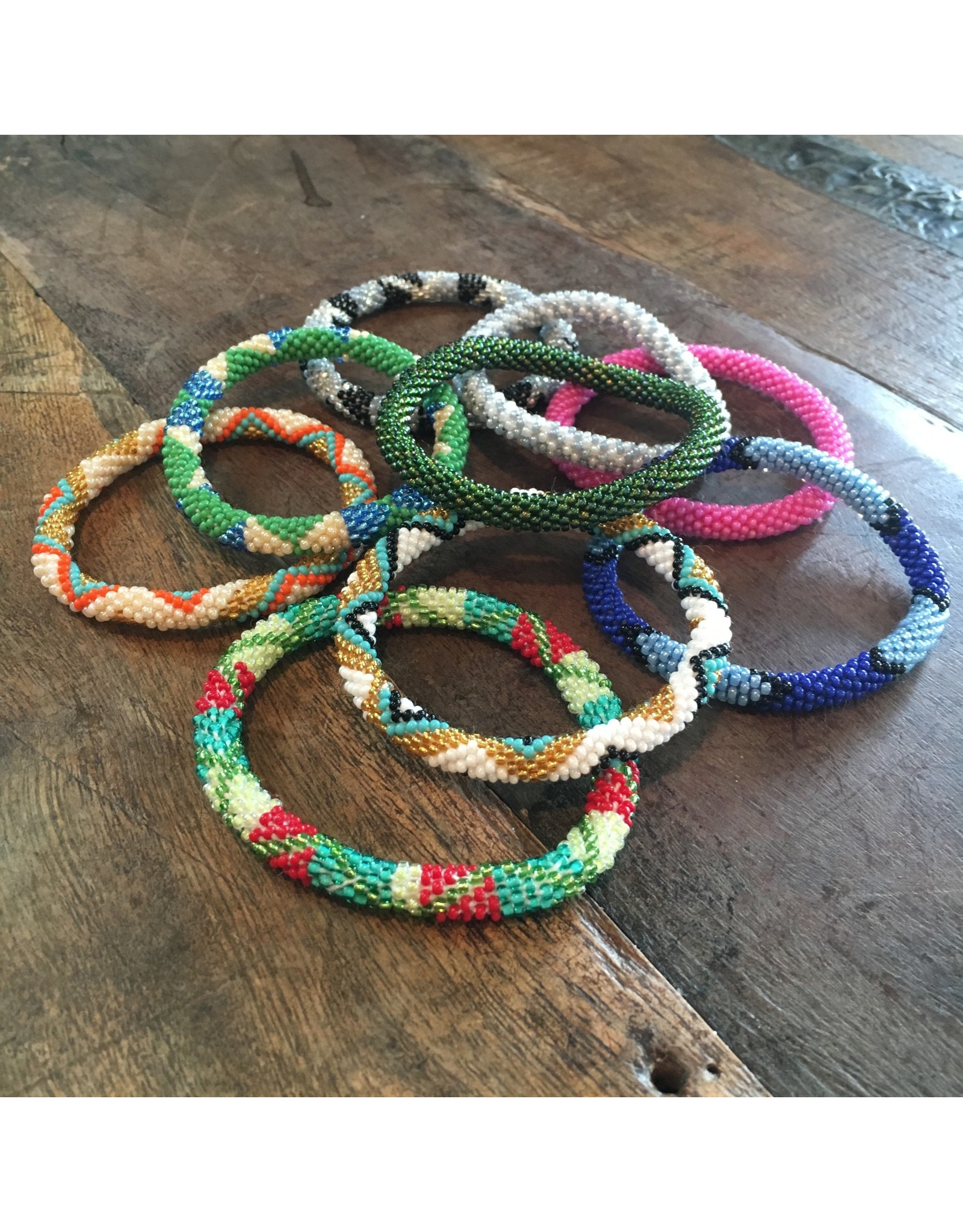 Trade roots Beaded Roll-On Bracelets, Nepal