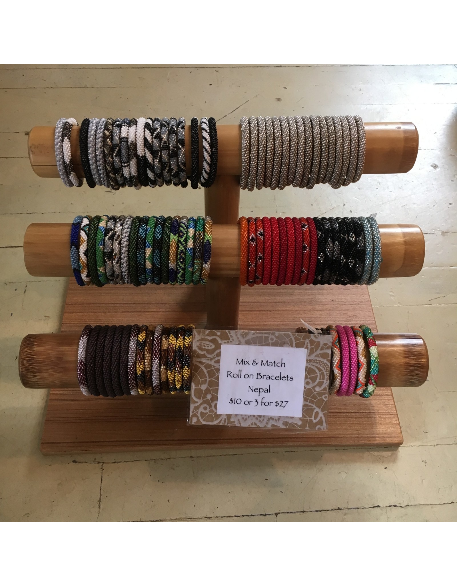 Trade roots Beaded Roll-On Bracelets, Nepal