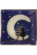 Trade roots Cats on the Moon Glass Soap Dish, Ecuador