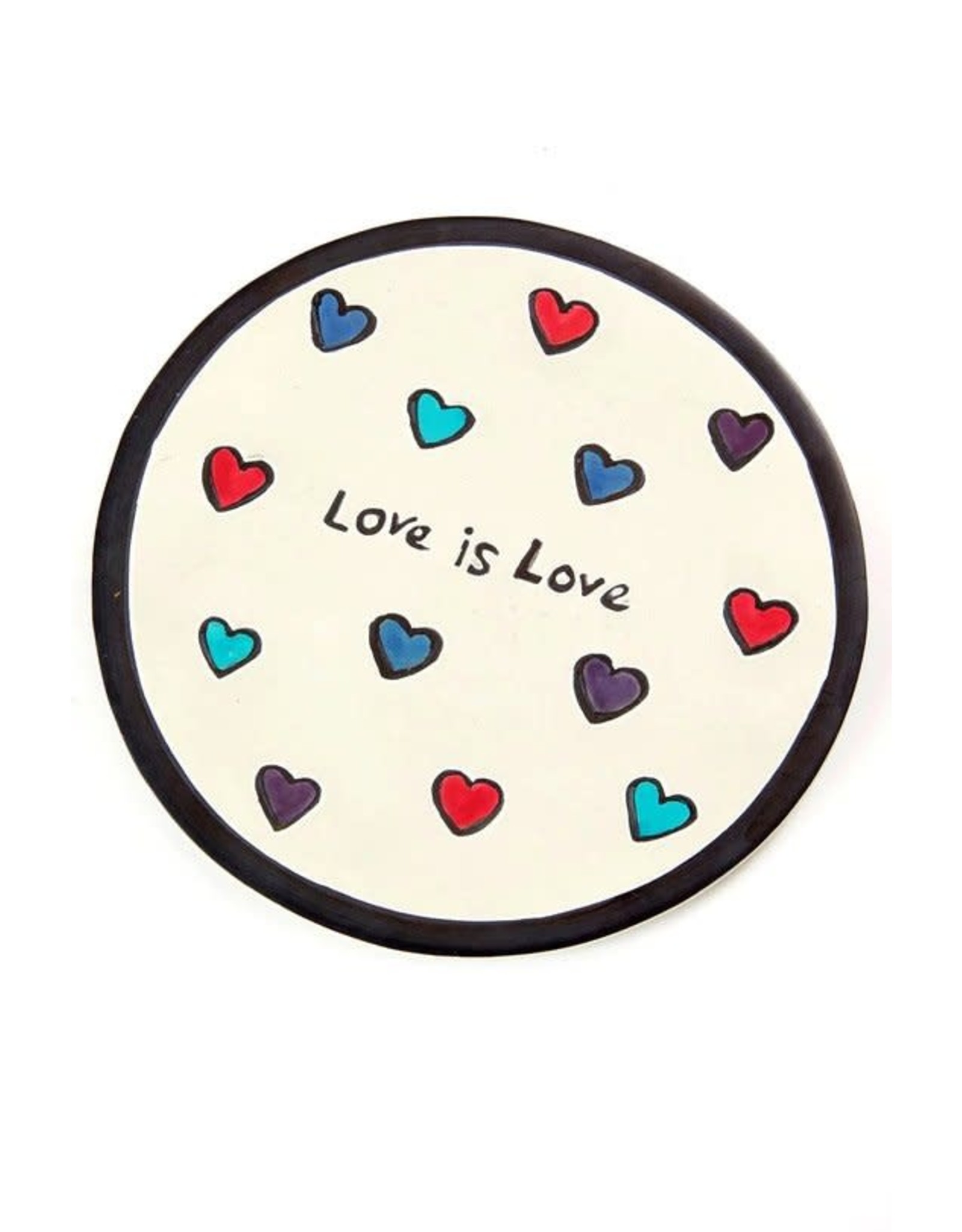 Trade roots Love is Love Round Plate, Kenya