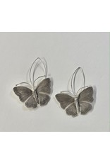 Thai Sterling Butterfly Earrings,