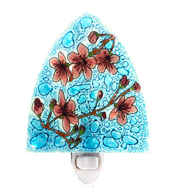 Trade roots Glass Night light Cherry Blossom, Ecuador