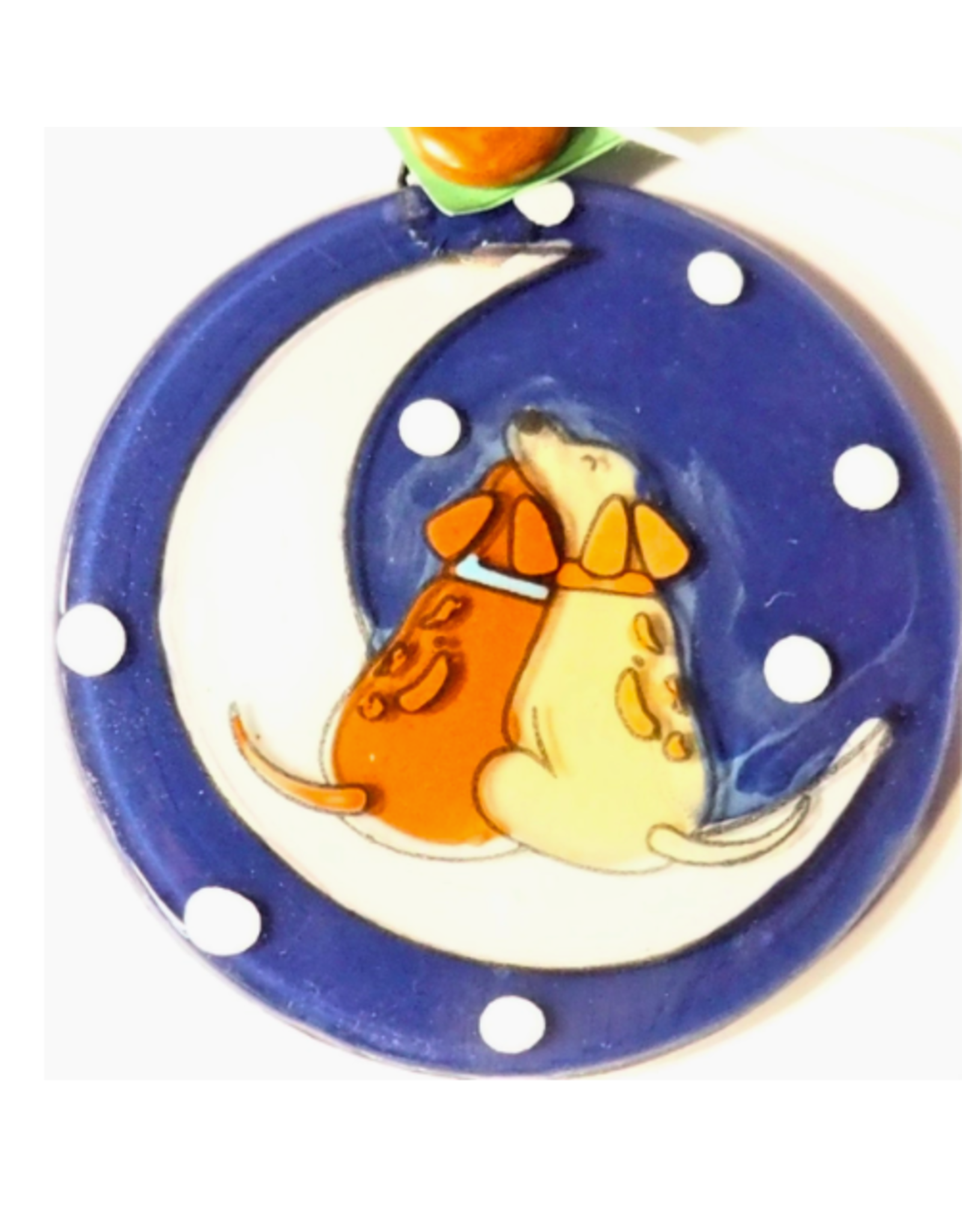 Trade roots Dogs on the Moon Ornament