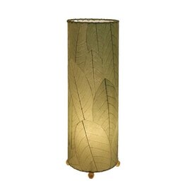 Trade roots Cocoa Leaf Cylinder Lamp, Green, 24", Philippines