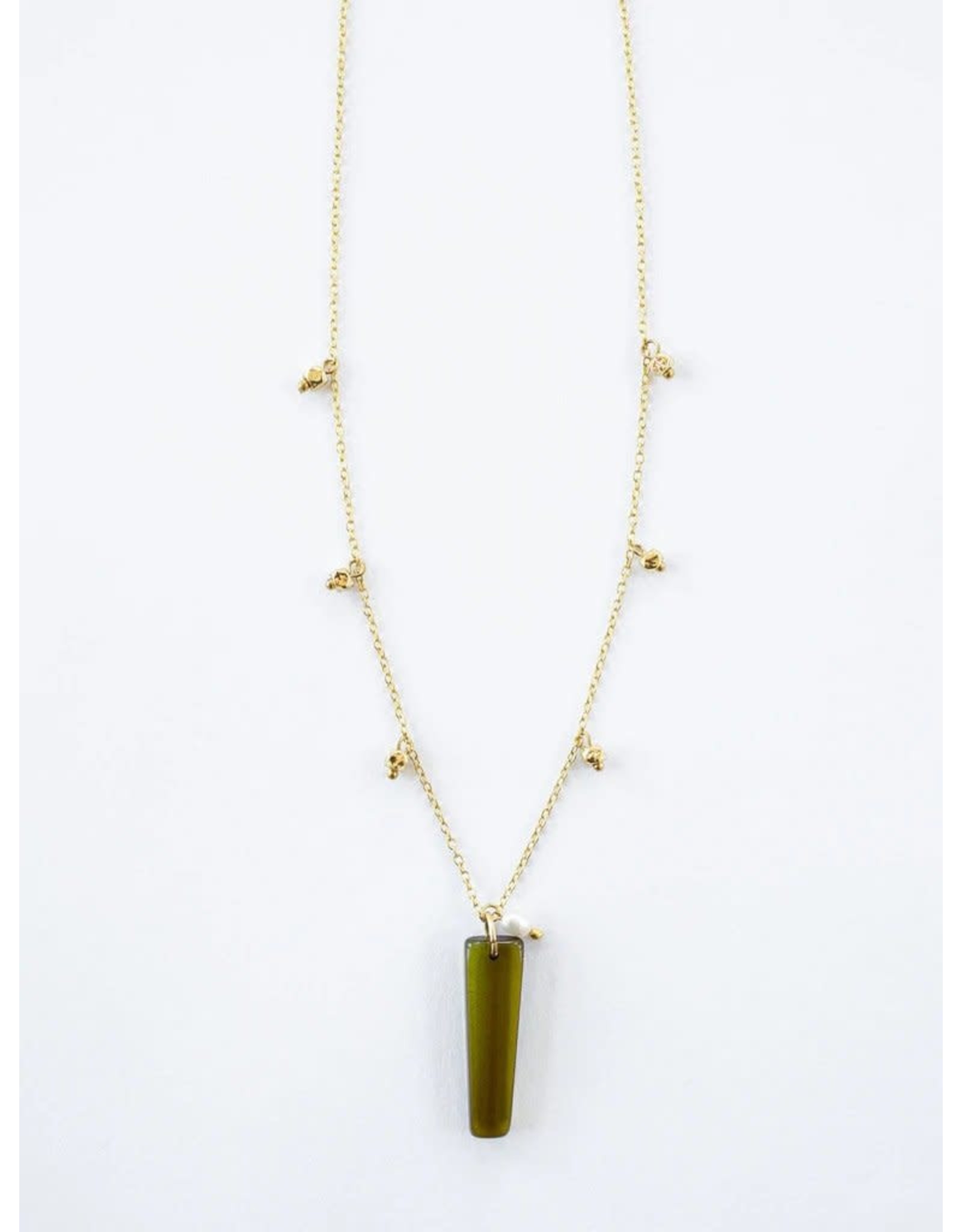 Kendall Necklace, Green, India