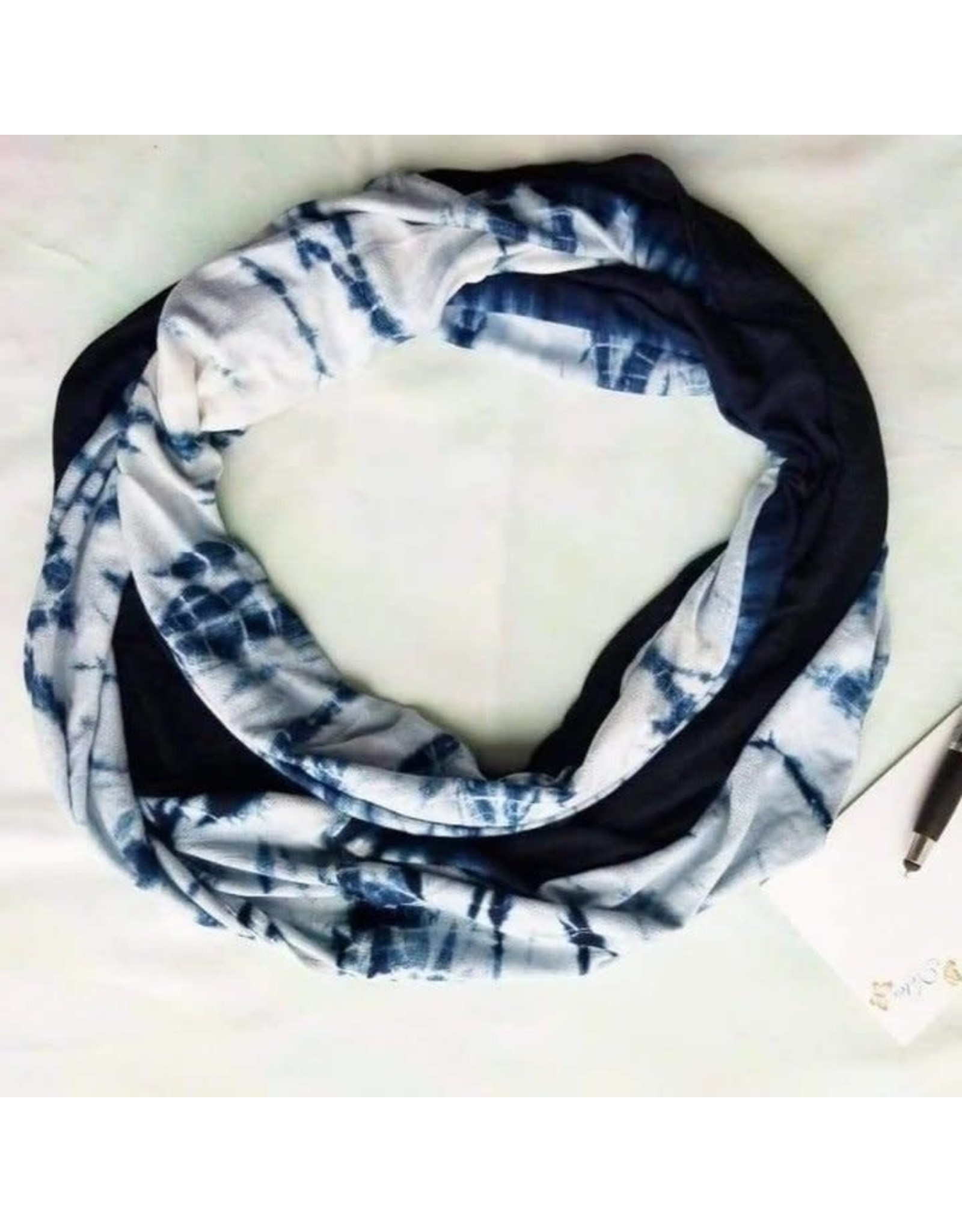 Trade roots Indigo Cotton/Viscose Infinity Scarf, El Salvador