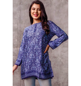 Trade roots Deena Tunic, Cobalt Blue