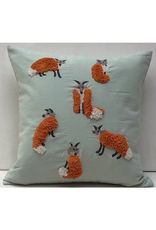 Trade roots Furry Fox Pillow, Applique 16", India
