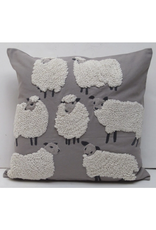 Trade roots Loopy Sheep Pillow, Applique, 16", India