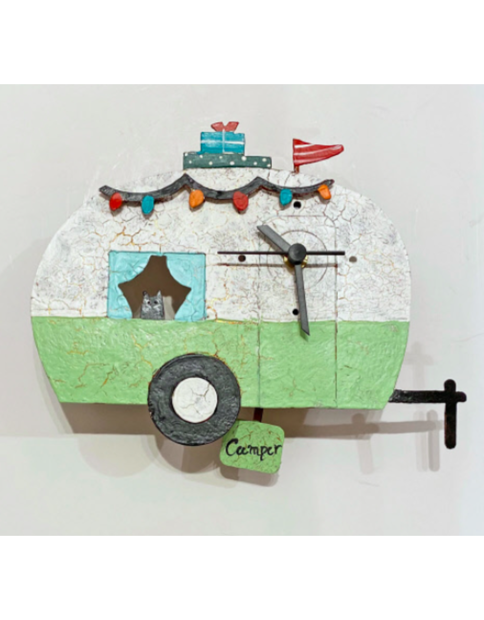 Trade roots Camper Wall Clock, Green, Colombia