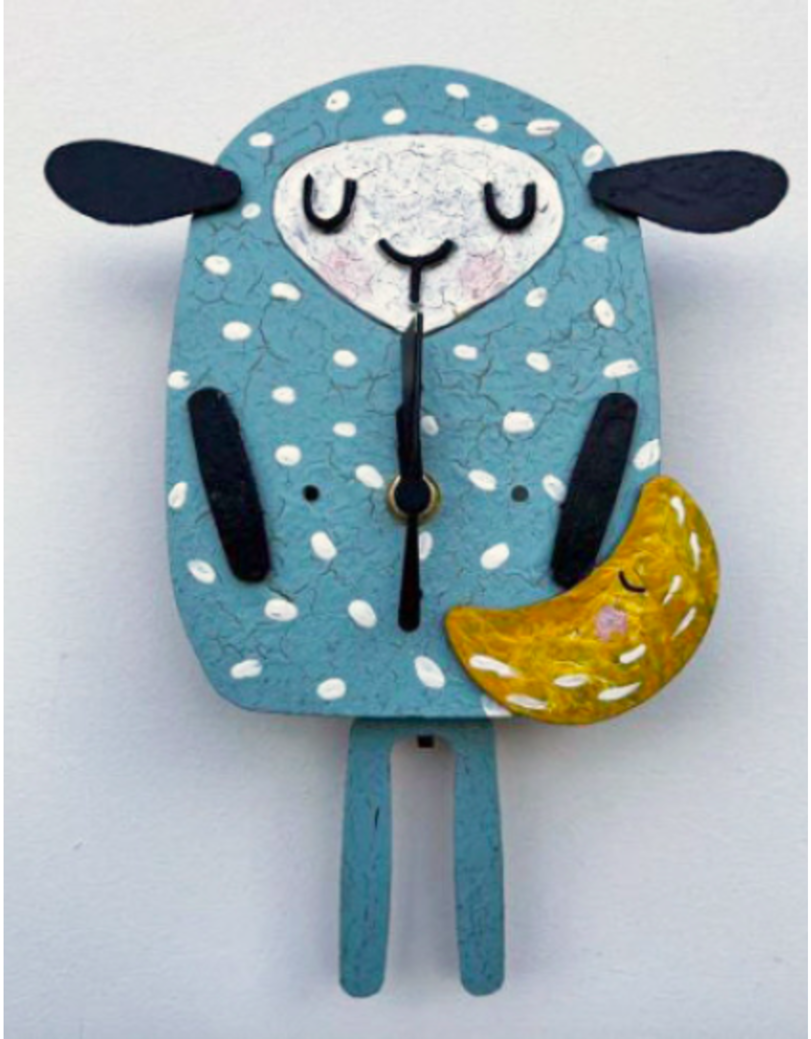 Trade roots Sheep Wall Clock,  Blue, Colombia