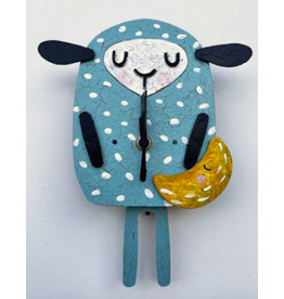 Trade roots Sheep Wall Clock,  Blue, Colombia