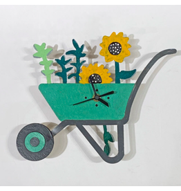 Trade roots Wheelbarrow Wall Clock, Green, Colombia