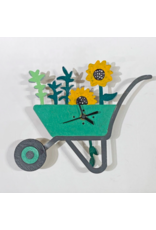 Trade roots Wheelbarrow Wall Clock, Green, Colombia