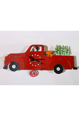 Trade roots Pick Up Truck Wall Clock, Red, Colombia
