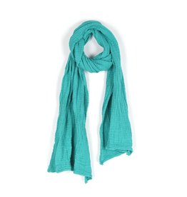 Trade roots Double Cotton Crinkle Scarf, Atlantis