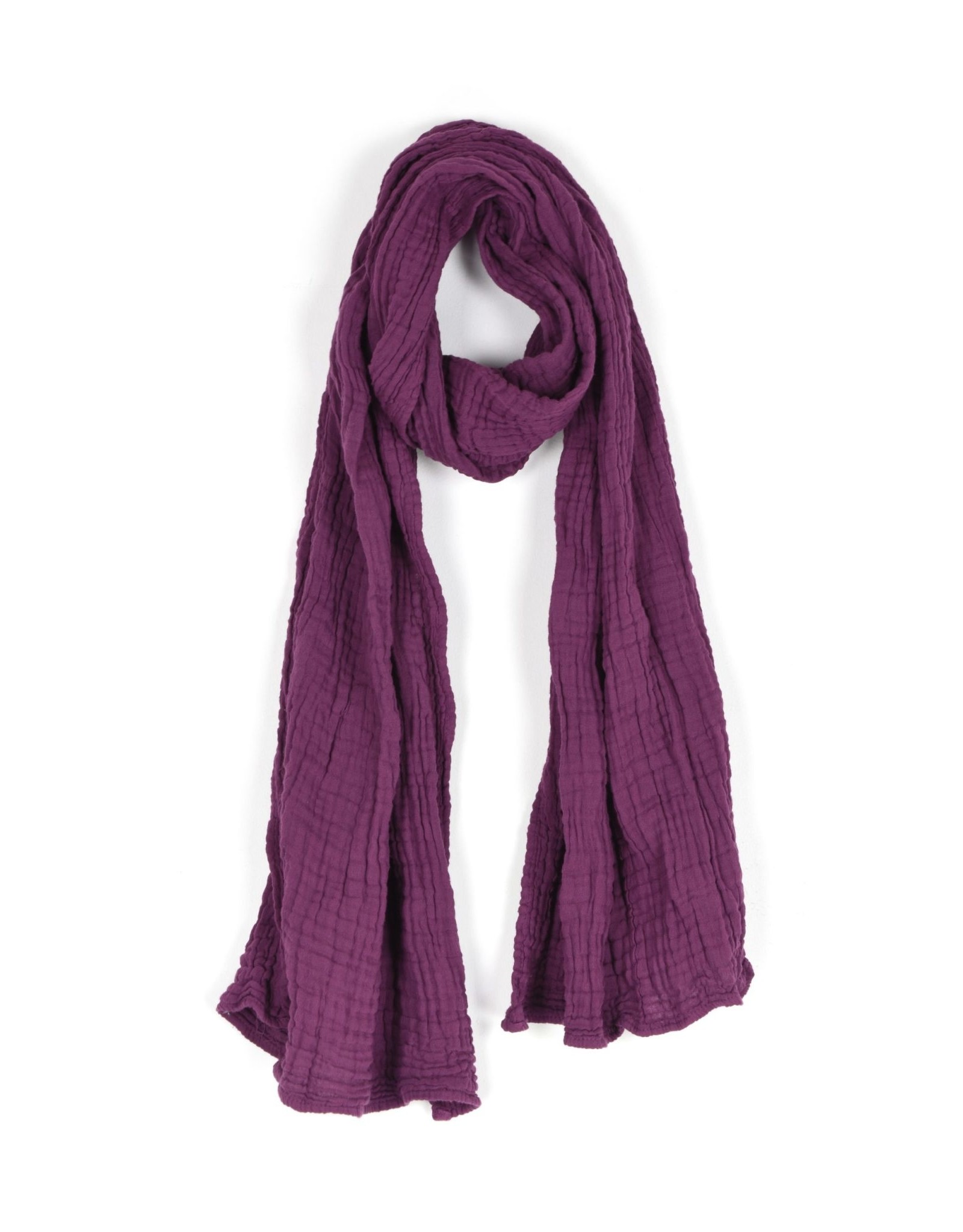 Trade roots Double cotton Crinkle Scarf Deep Orchid