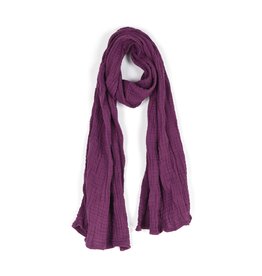 Trade roots Double cotton Crinkle Scarf Deep Orchid