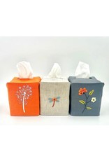 Trade roots Botanical Embroidered Tissue Box Cover, Vietnam