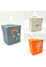 Trade roots Botanical Embroidered Tissue Box Cover, Vietnam
