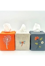 Trade roots Botanical Embroidered Tissue Box Cover, Vietnam