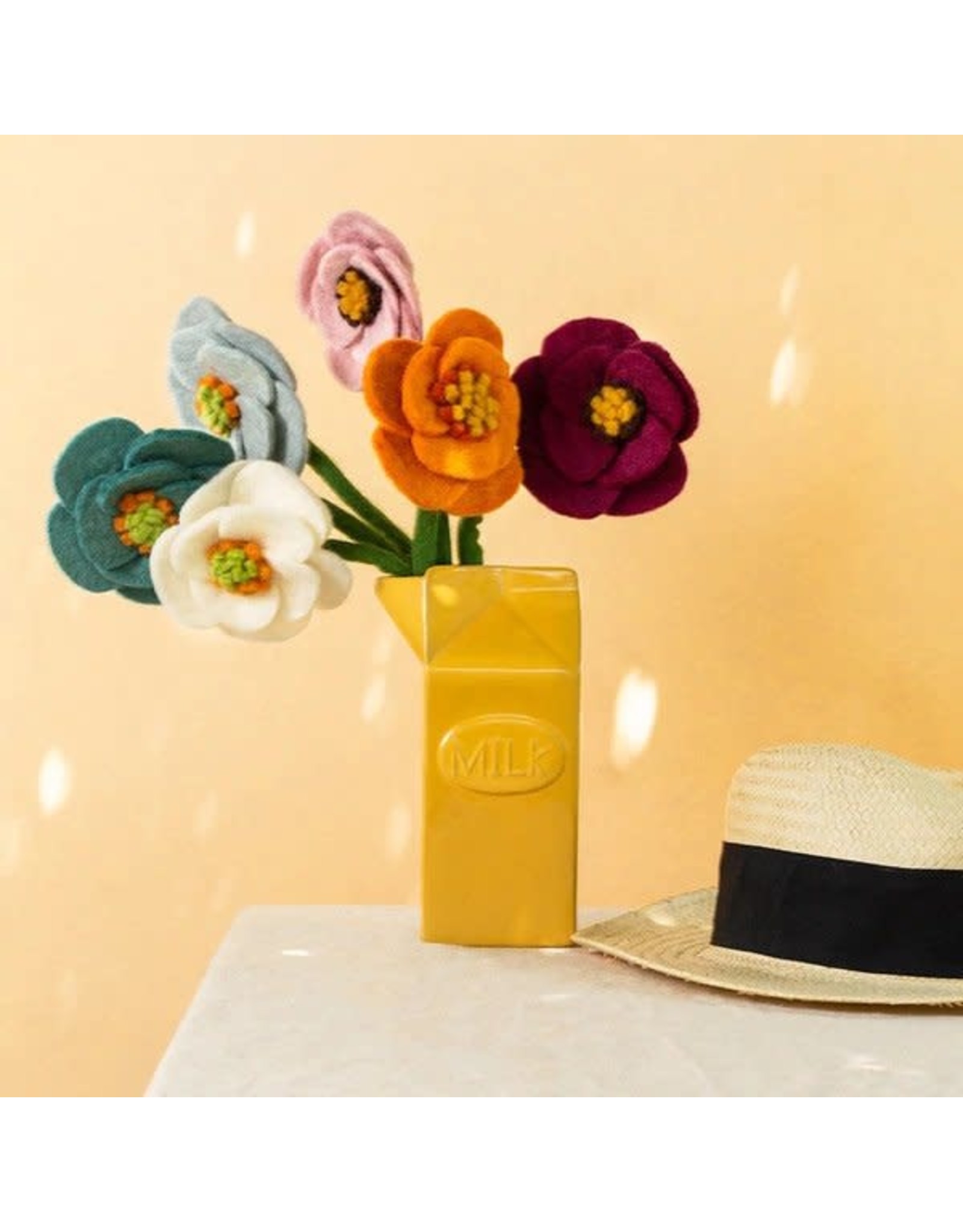 Felt Poppy Flowers, Nepal Trade Roots