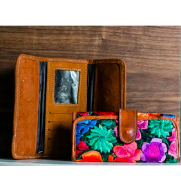 Floral Leather Wallet