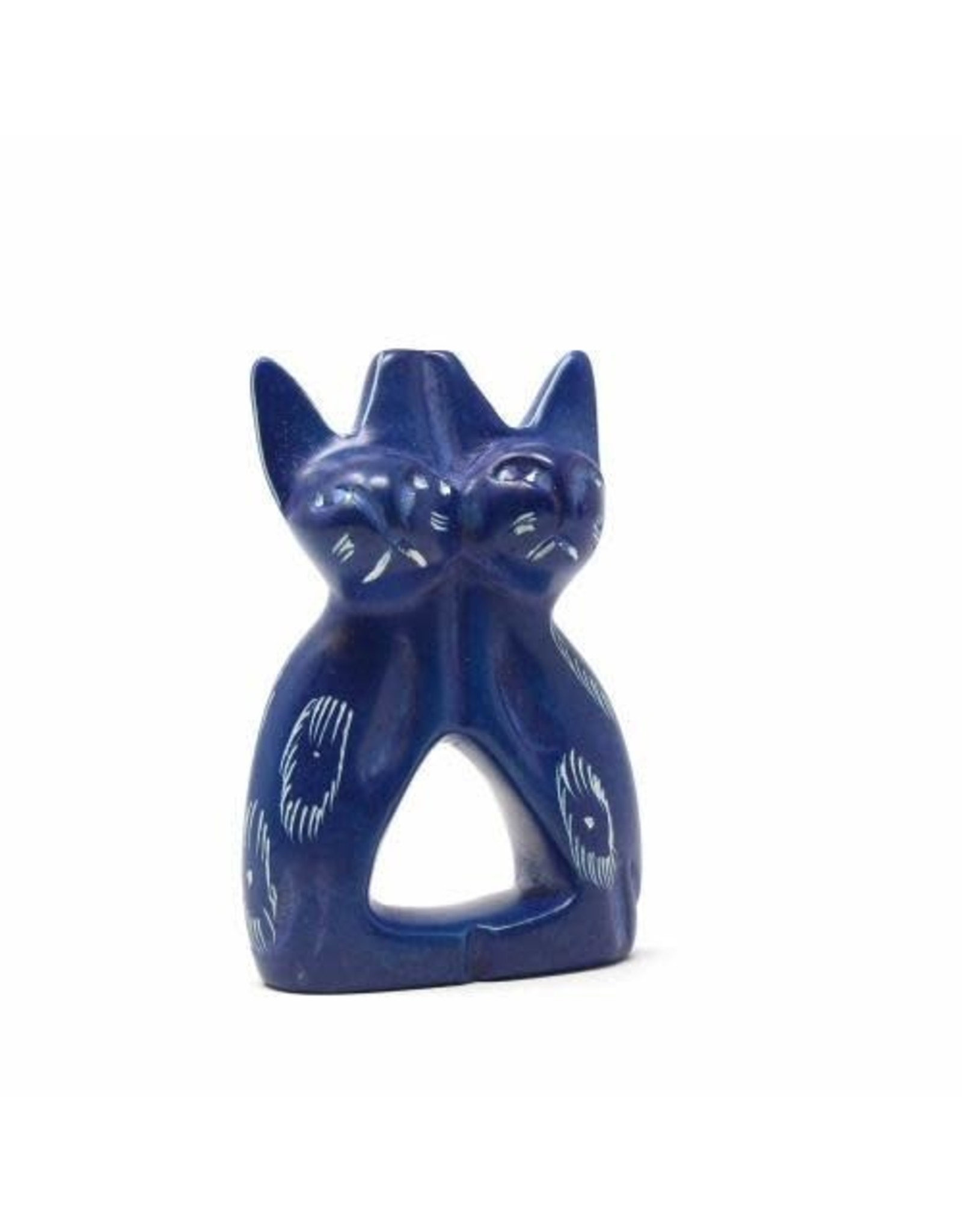 Trade roots Couple/Twin  Soapstone Cat, Kenya