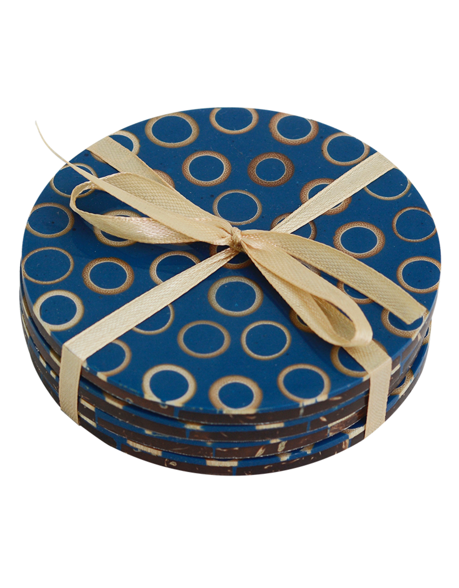Trade roots Bamboo Inlay Coasters (set of 4)