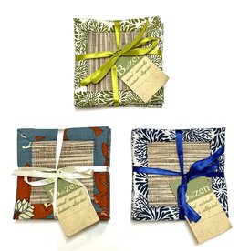 Trade roots Fabric Rimmed Hyacinth Coaster