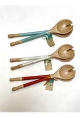 Trade roots Capiz & Durian Wood Salad Servers, Indonesia