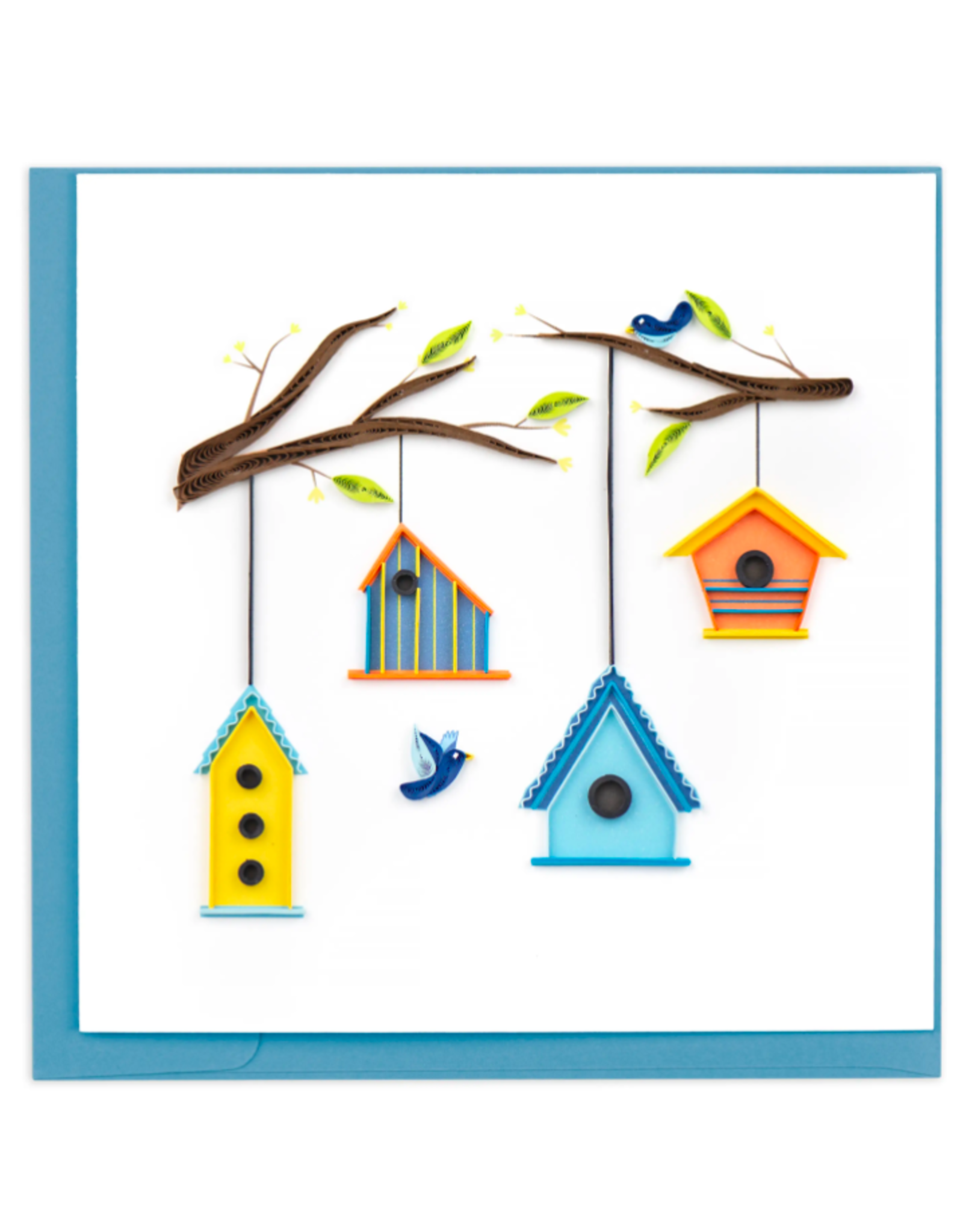 Trade roots Birdhouse Tree Quilling Card
