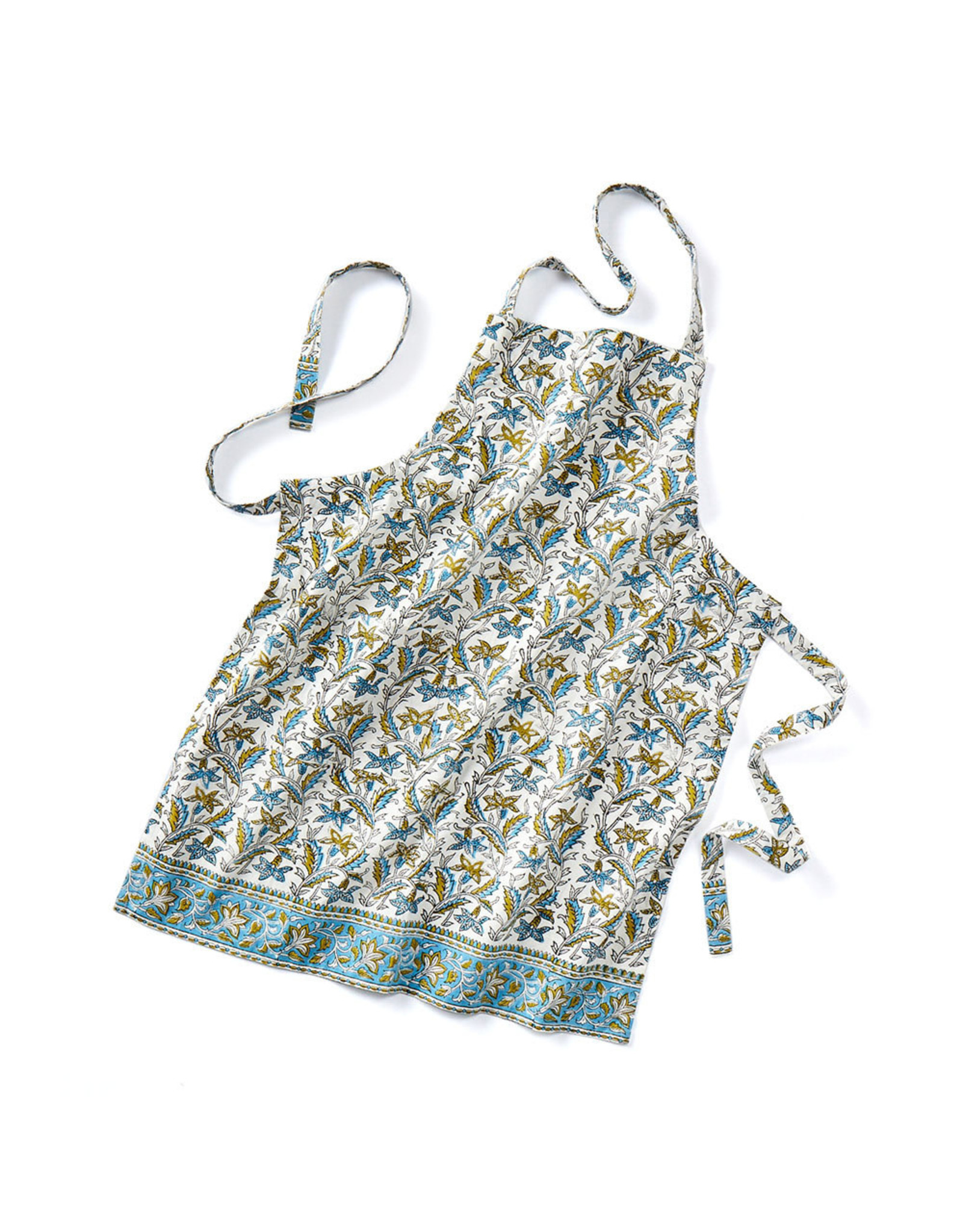 Trade roots Cornflower Apron, Tea Towel, and Oven Mitt Set, India