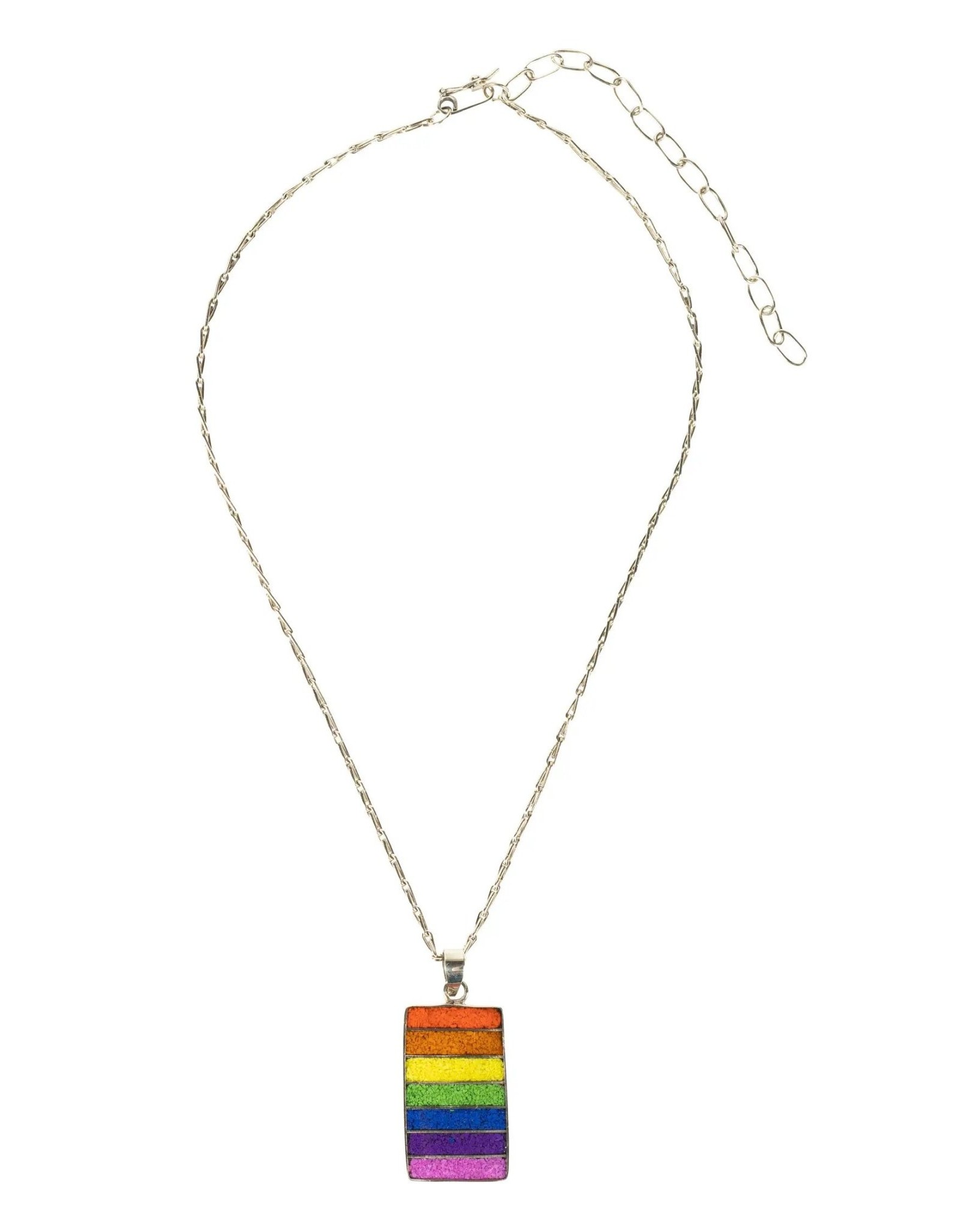 Trade roots Rainbow Banner Necklace, Peru