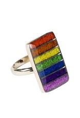 Trade roots Rainbow Banner Ring