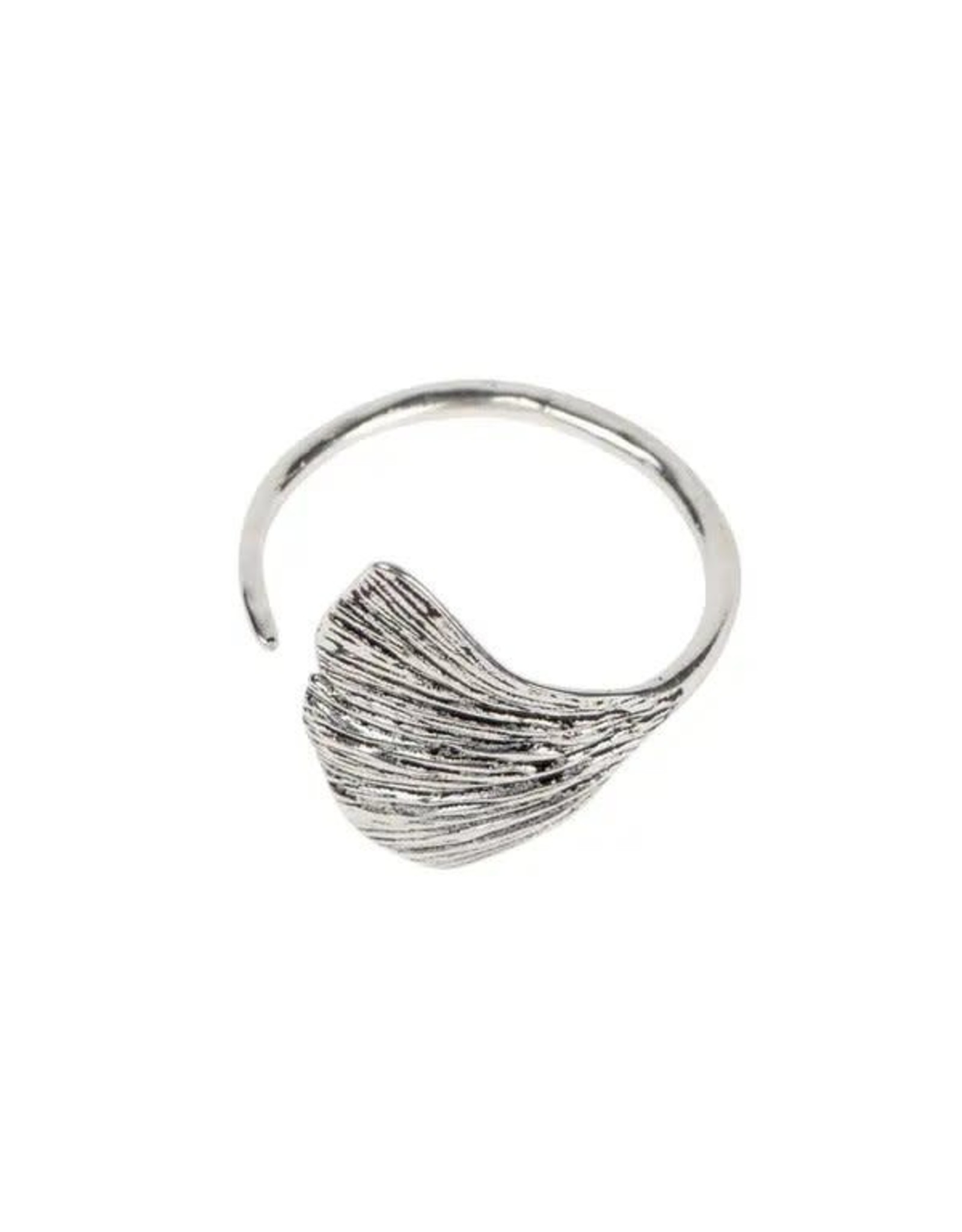 Trade roots Ginkgo Leaf Ring, Adjustable, India