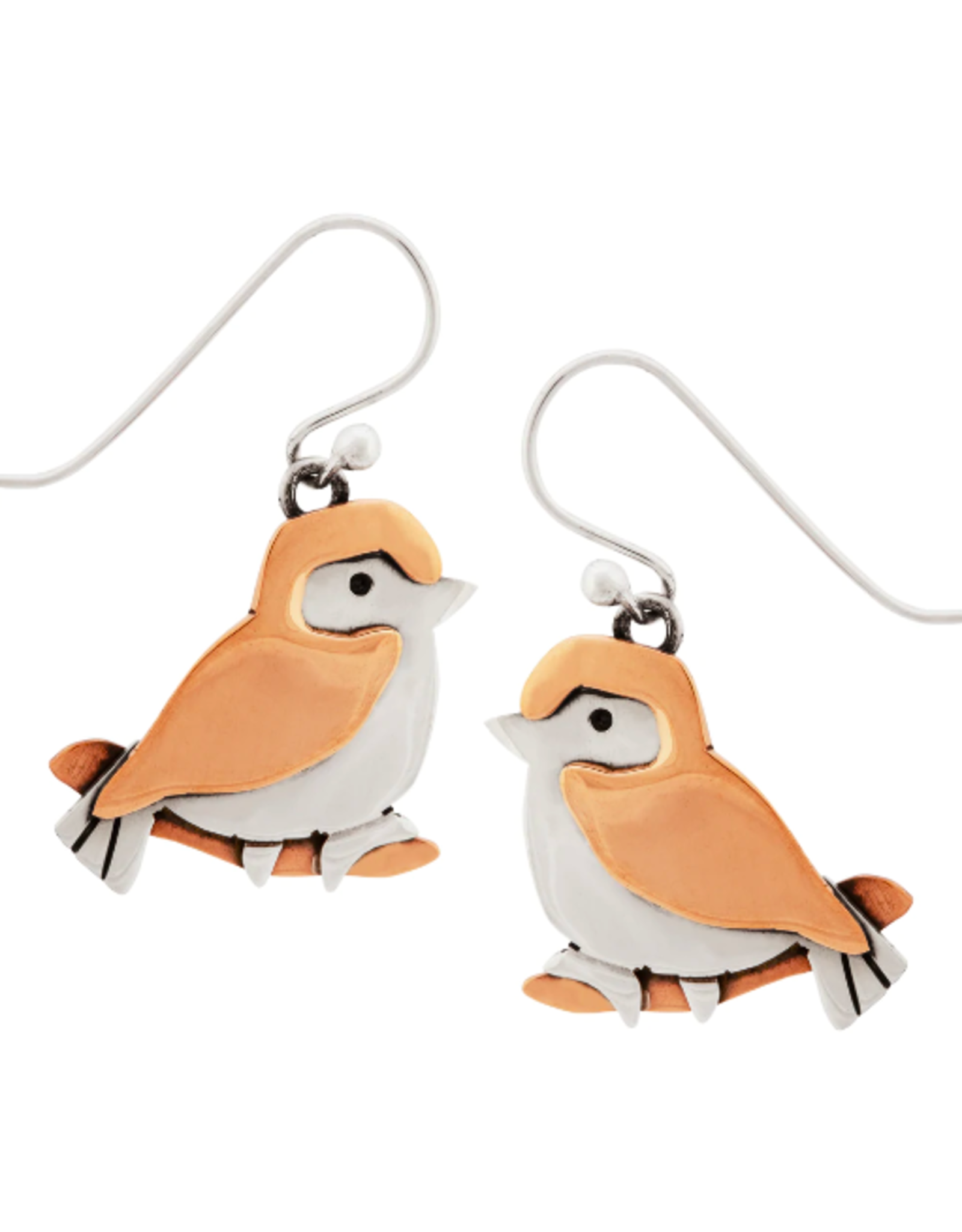 Love Bird mixed Metal Earrings Trade Roots