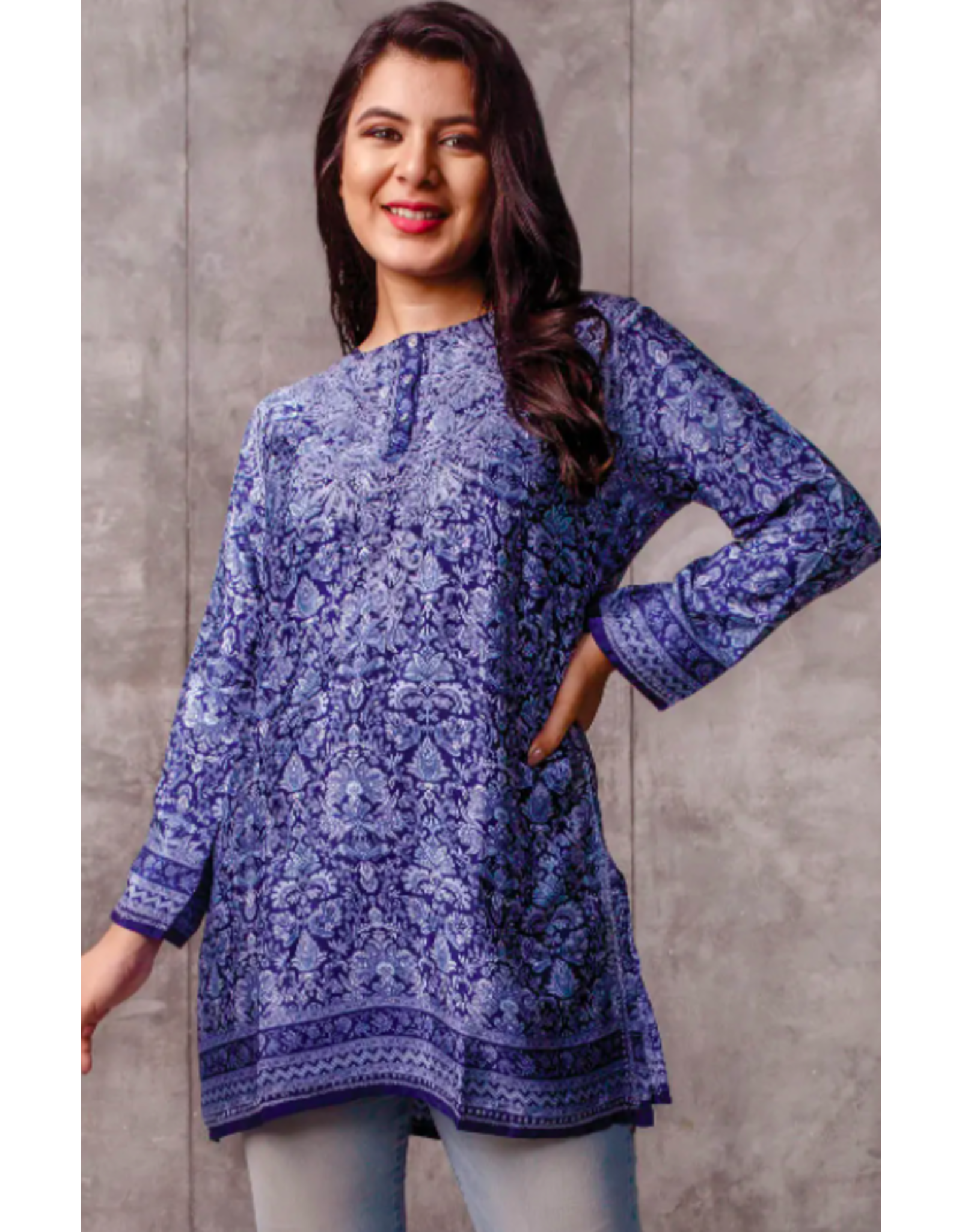 Trade roots Deena Tunic, Cobalt Blue