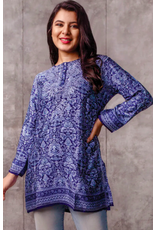 Trade roots Deena Tunic, Cobalt Blue