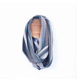 Trade roots Handwoven Bamboo Silky Weave Infinity Scarf  Grey