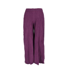 Trade roots Thai Cotton Crinkle Pants, Deep Orchid
